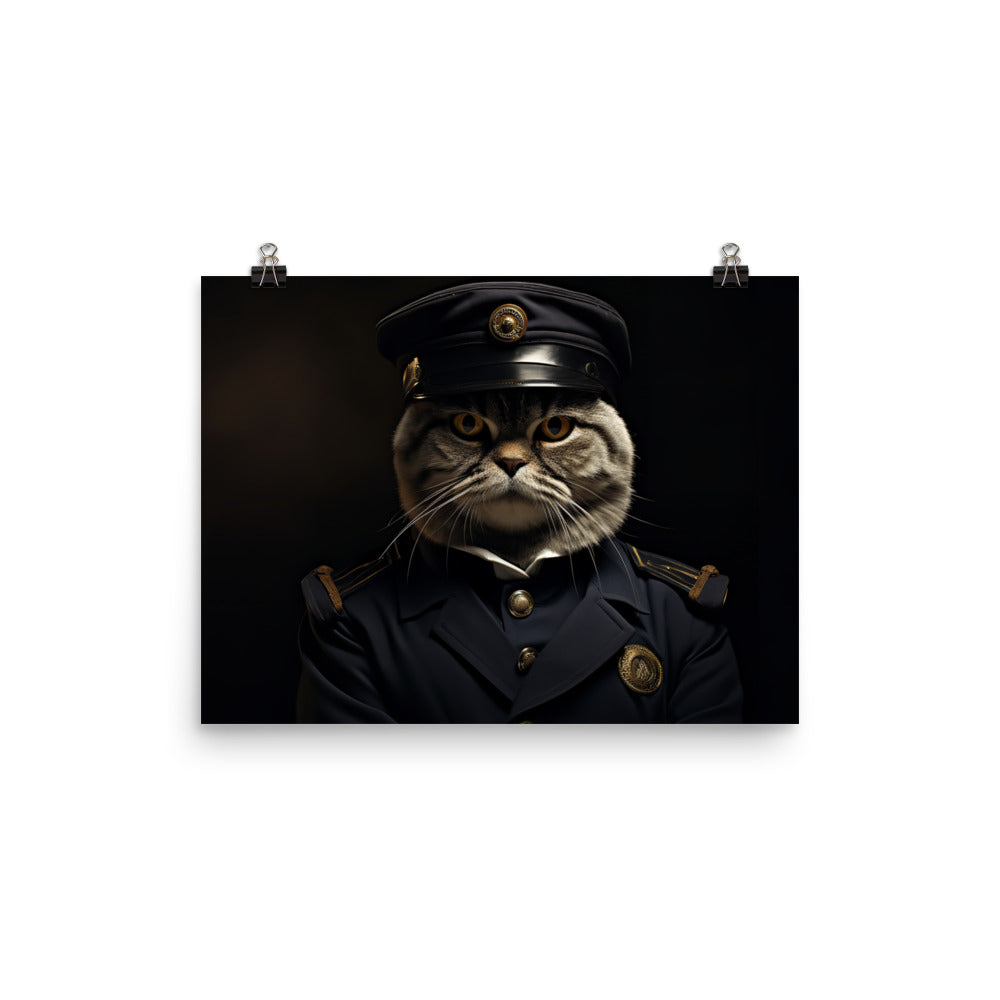 Scottish Fold Referee Photo paper poster - PosterfyAI.com