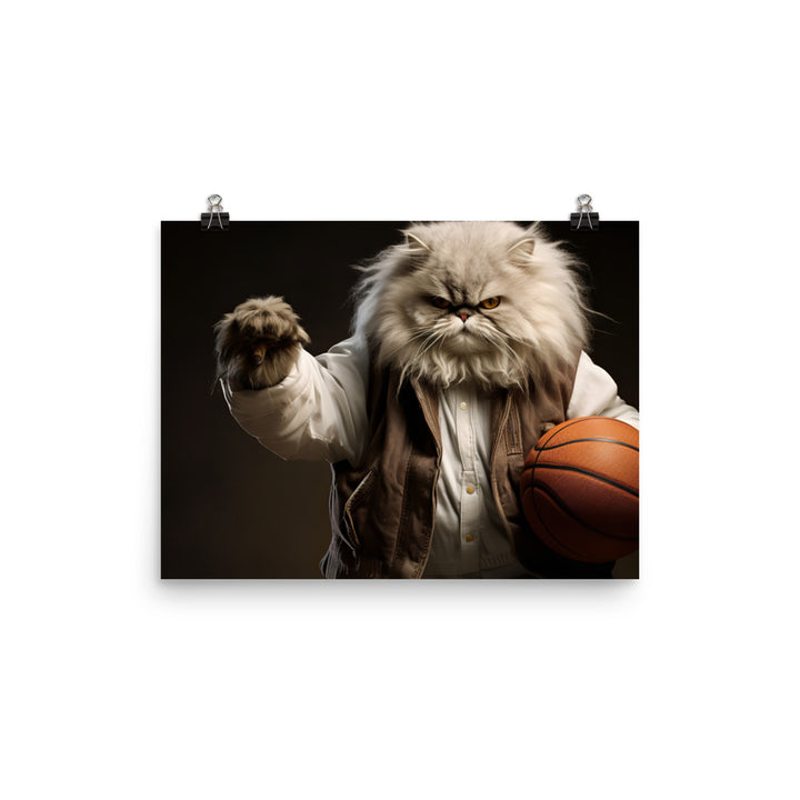 Persian Basketball Player Photo paper poster - PosterfyAI.com