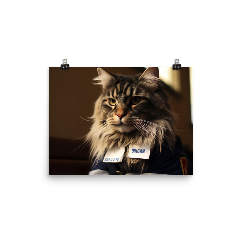 Maine Coon Mail Carrier Photo paper poster - PosterfyAI.com