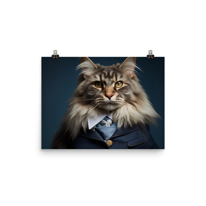 Maine Coon Cabin Crew Photo paper poster - PosterfyAI.com