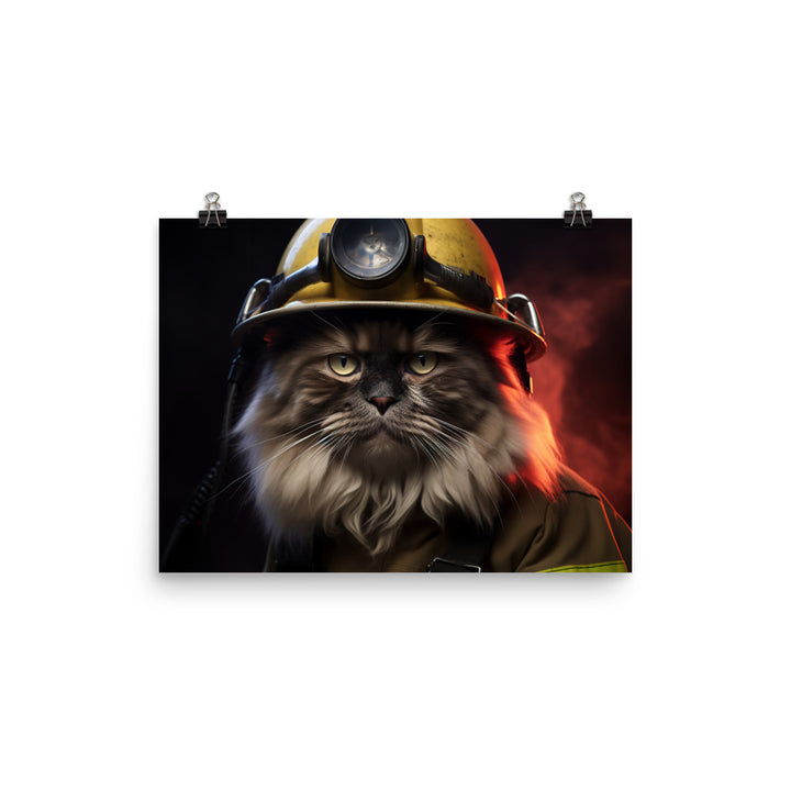 Himalayan Firefighter Photo paper poster - PosterfyAI.com