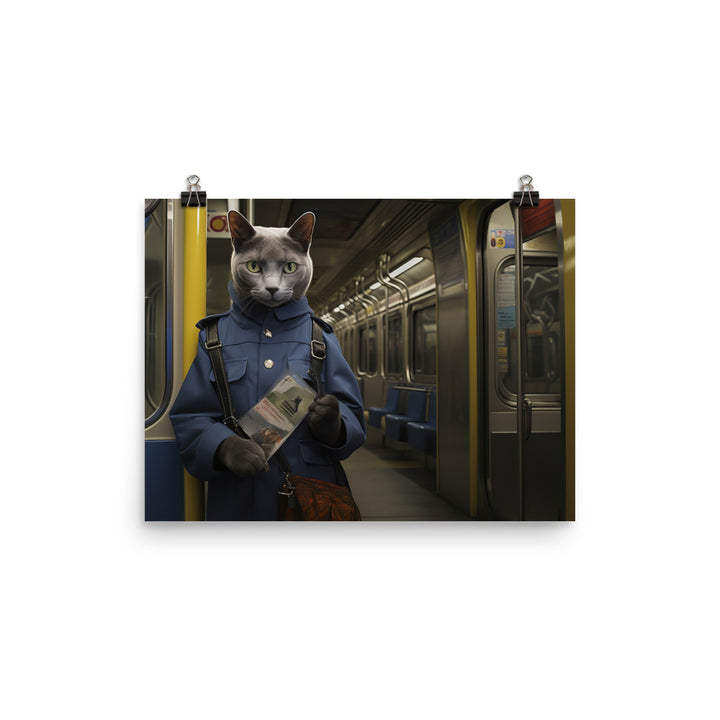 Russian Blue Transit Operator Photo paper poster - PosterfyAI.com