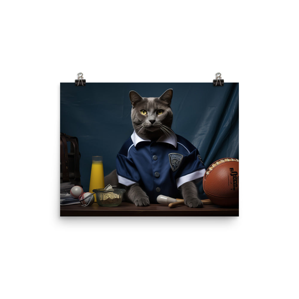 Russian Blue Referee Photo paper poster - PosterfyAI.com