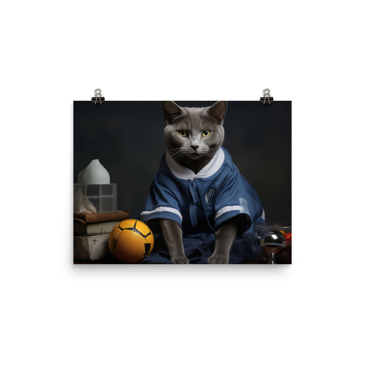 Russian Blue Referee Photo paper poster - PosterfyAI.com