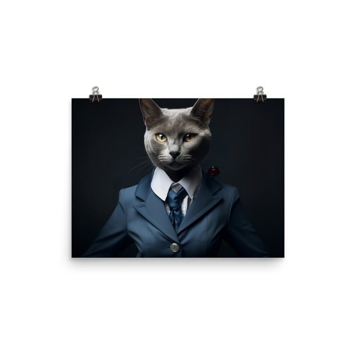 Russian Blue Cabin Crew Photo paper poster - PosterfyAI.com