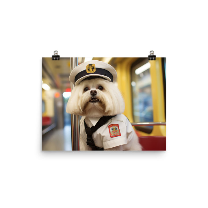 Lhasa Apso Transit Operator Photo paper poster - PosterfyAI.com