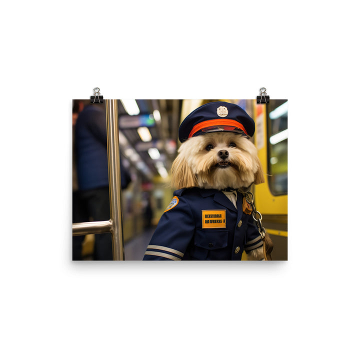 Lhasa Apso Transit Operator Photo paper poster - PosterfyAI.com