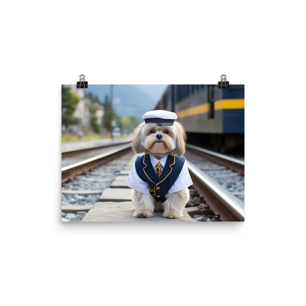 Lhasa Apso Transit Operator Photo paper poster - PosterfyAI.com