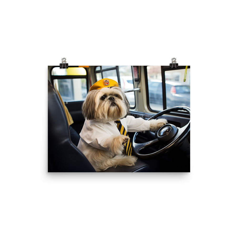 Lhasa Apso Transit Operator Photo paper poster - PosterfyAI.com