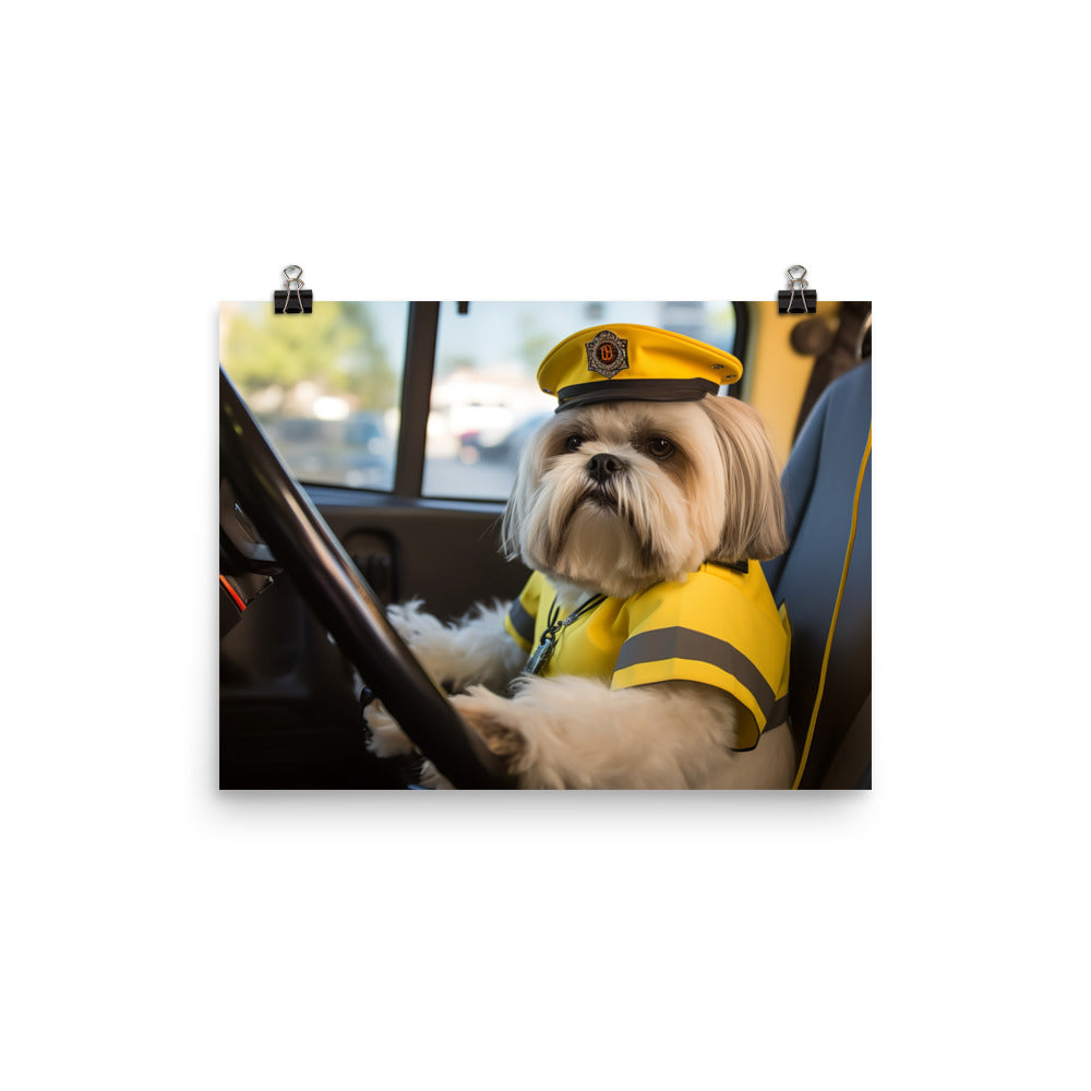 Lhasa Apso Transit Operator Photo paper poster - PosterfyAI.com