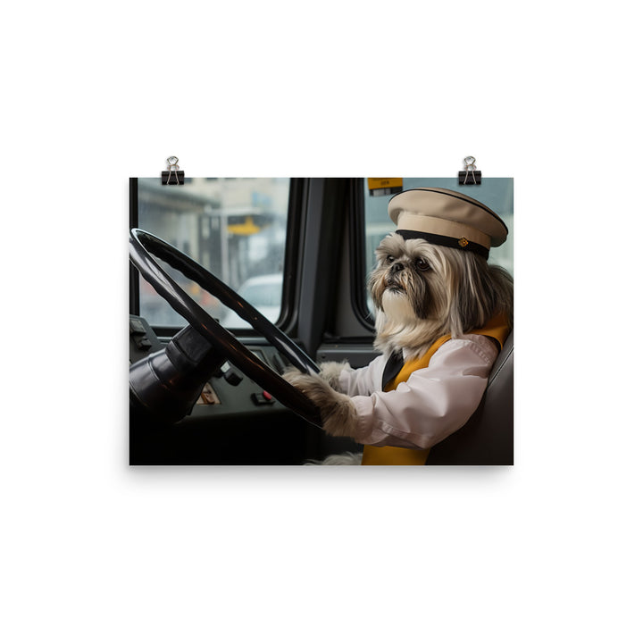 Lhasa Apso Transit Operator Photo paper poster - PosterfyAI.com