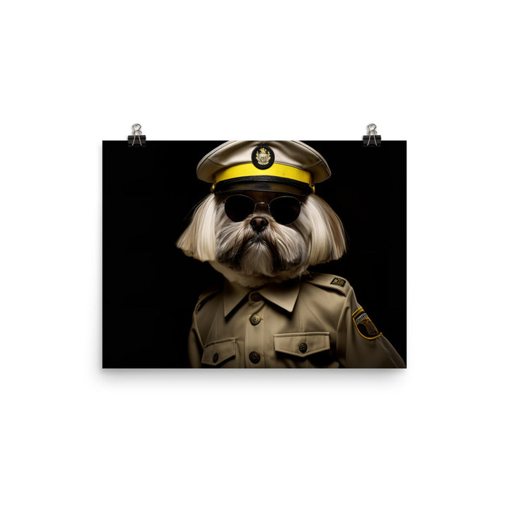 Lhasa Apso Security Officer Photo paper poster - PosterfyAI.com