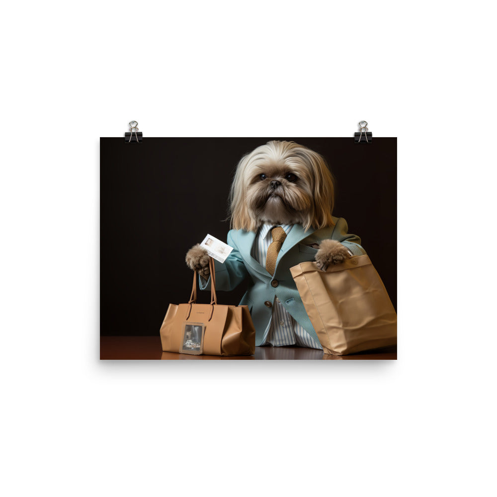 Lhasa Apso Sales Consultant Photo paper poster - PosterfyAI.com