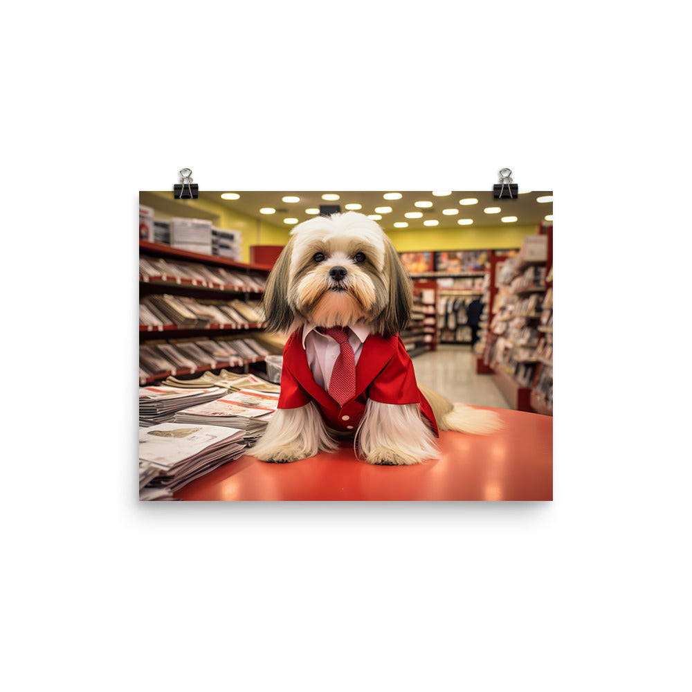 Lhasa Apso Sales Consultant Photo paper poster - PosterfyAI.com