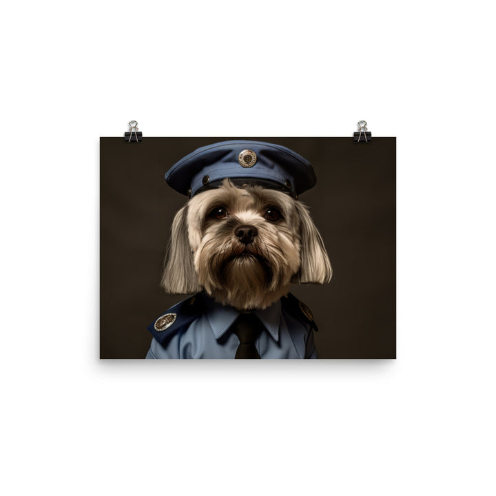 Lhasa Apso Prison Officer Photo paper poster - PosterfyAI.com