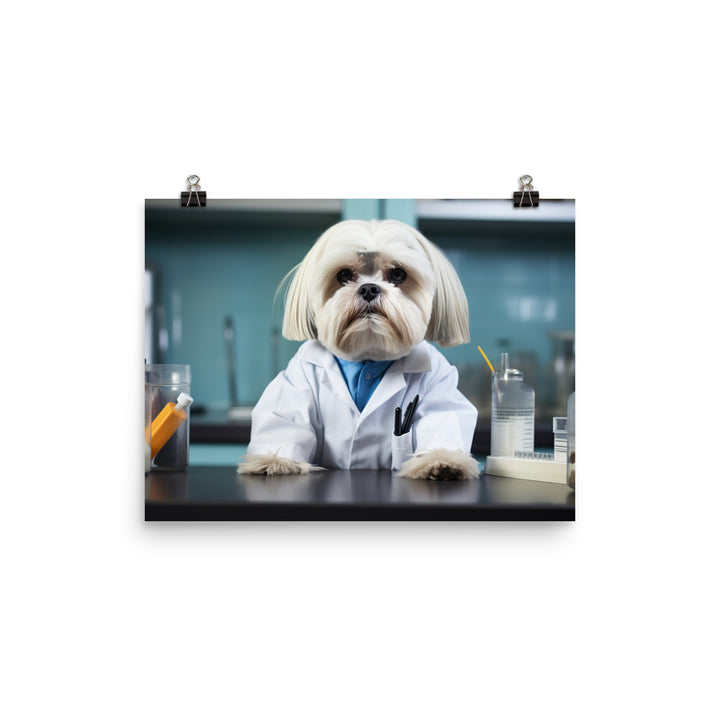 Lhasa Apso Pharmacist Photo paper poster - PosterfyAI.com