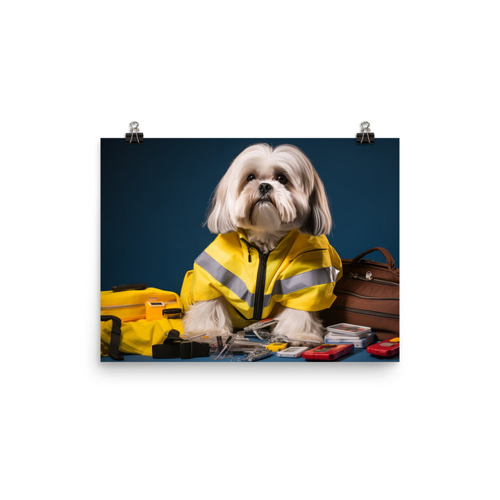 Lhasa Apso Paramedic Photo paper poster - PosterfyAI.com