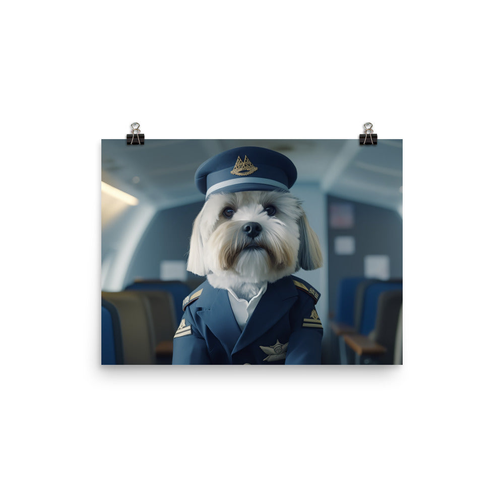 Lhasa Apso Cabin Crew Photo paper poster - PosterfyAI.com