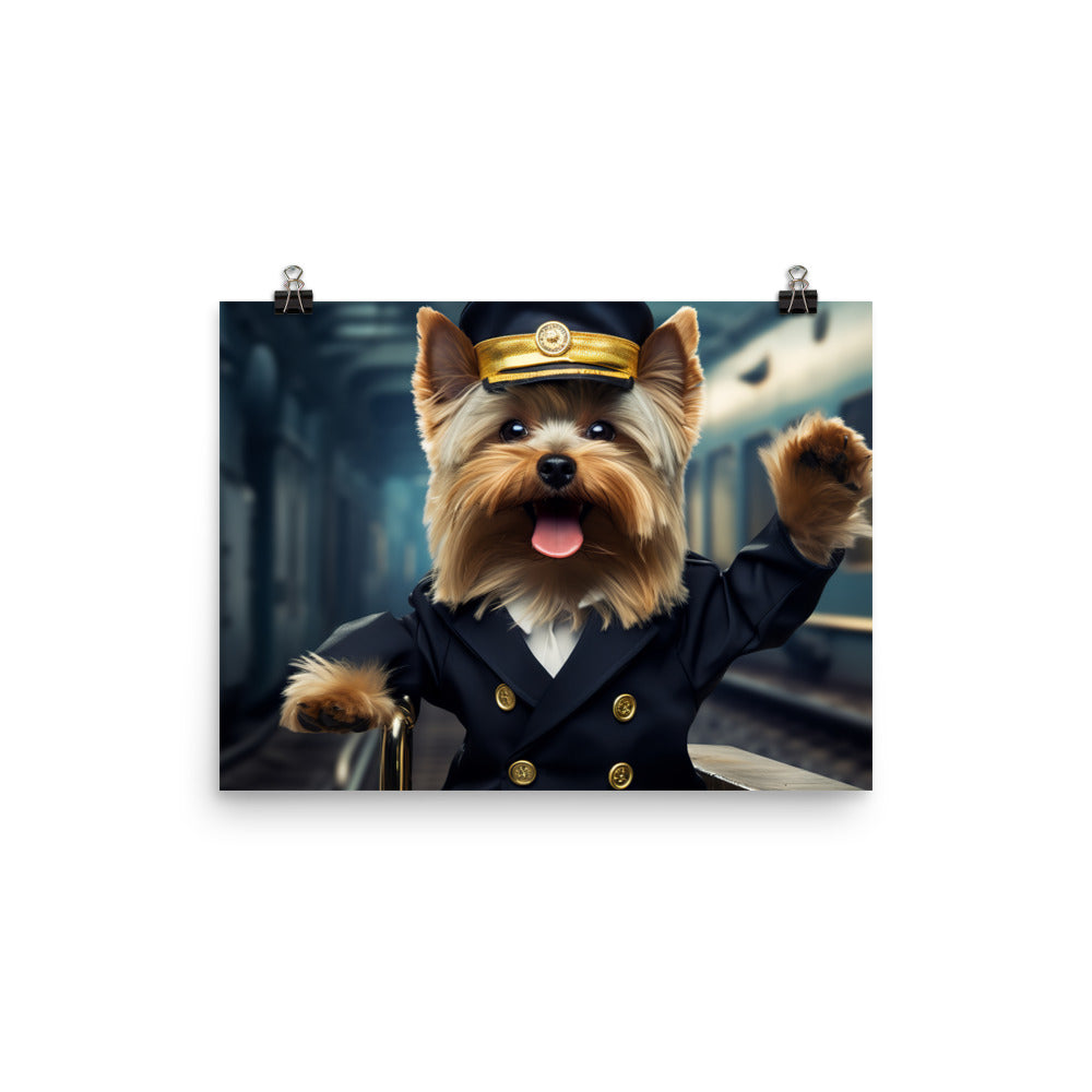 Yorkshire Terrier Transit Operator Photo paper poster - PosterfyAI.com