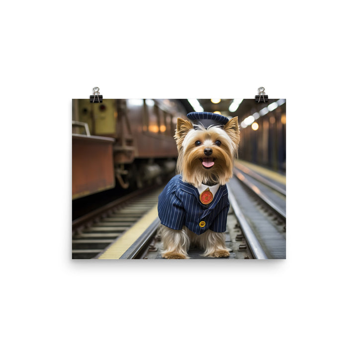 Yorkshire Terrier Transit Operator Photo paper poster - PosterfyAI.com