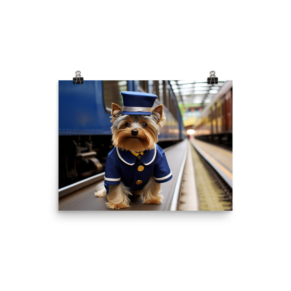 Yorkshire Terrier Transit Operator Photo paper poster - PosterfyAI.com