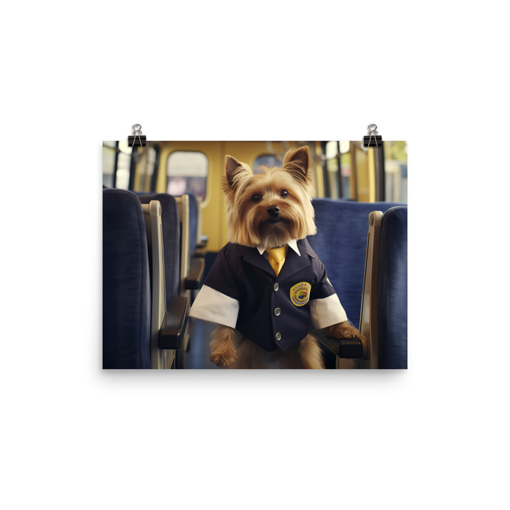 Yorkshire Terrier Transit Operator Photo paper poster - PosterfyAI.com