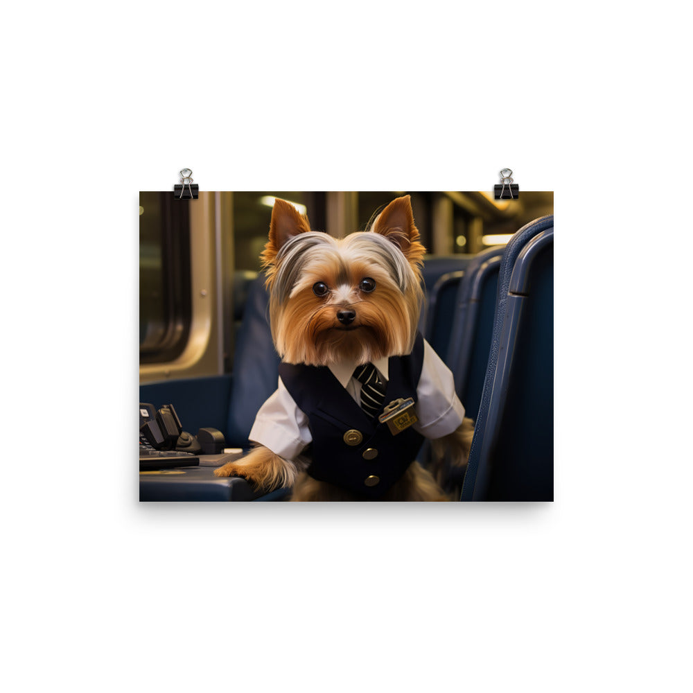 Yorkshire Terrier Transit Operator Photo paper poster - PosterfyAI.com