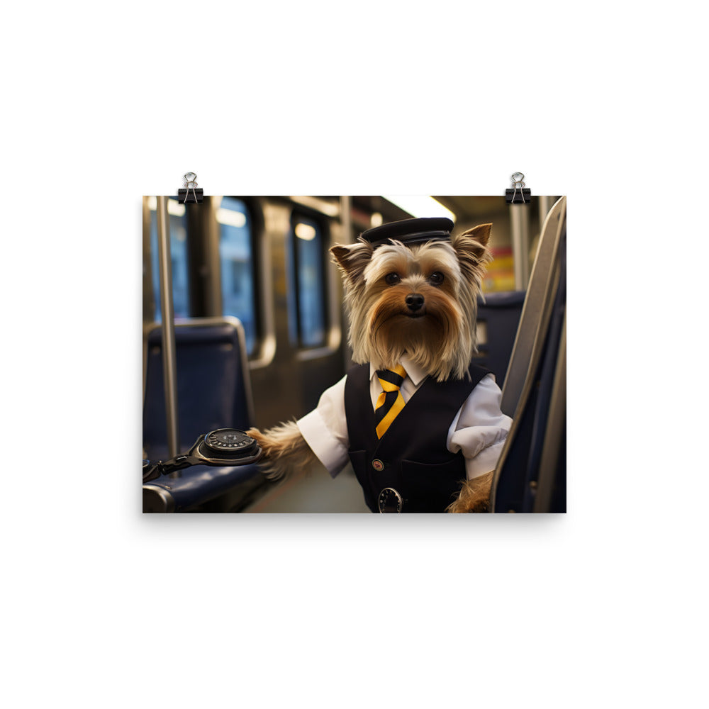 Yorkshire Terrier Transit Operator Photo paper poster - PosterfyAI.com