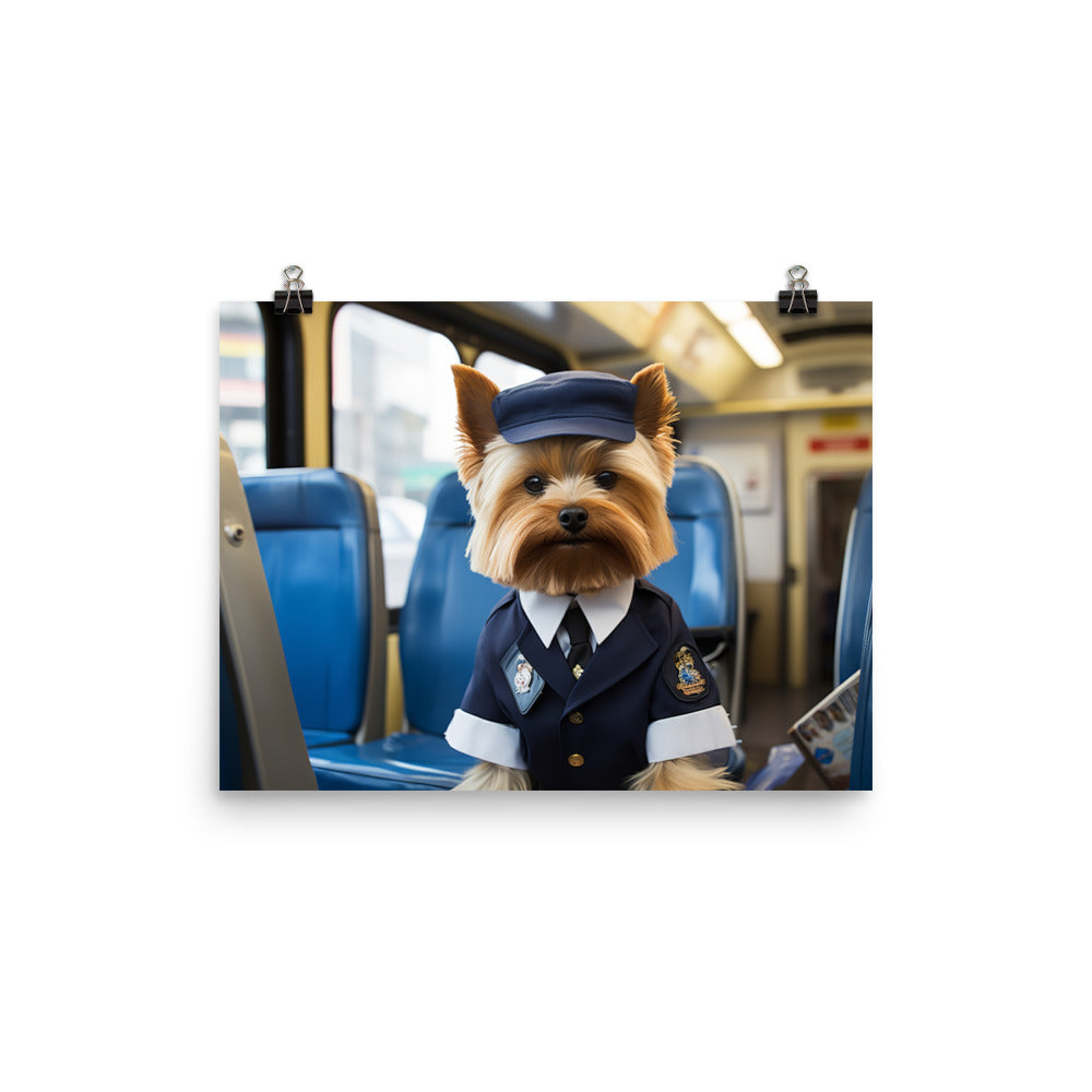 Yorkshire Terrier Transit Operator Photo paper poster - PosterfyAI.com