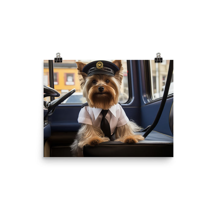 Yorkshire Terrier Transit Operator Photo paper poster - PosterfyAI.com