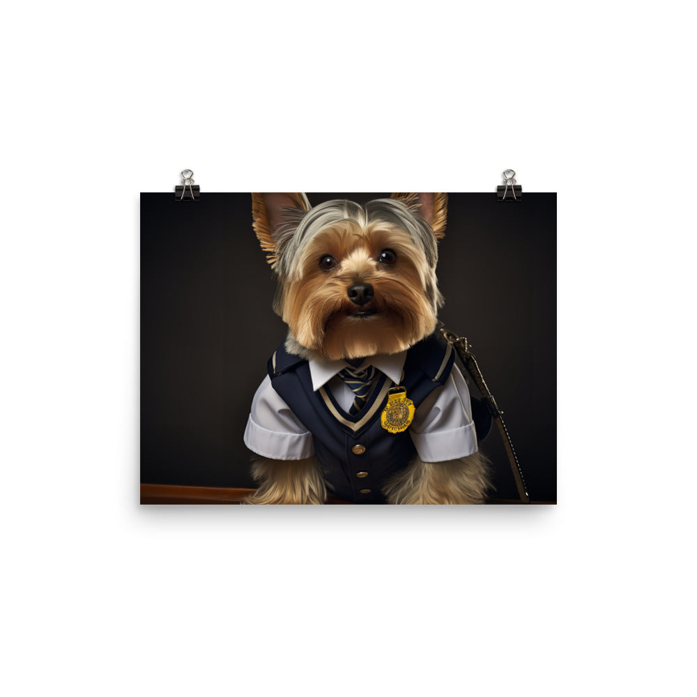 Yorkshire Terrier Transit Operator Photo paper poster - PosterfyAI.com