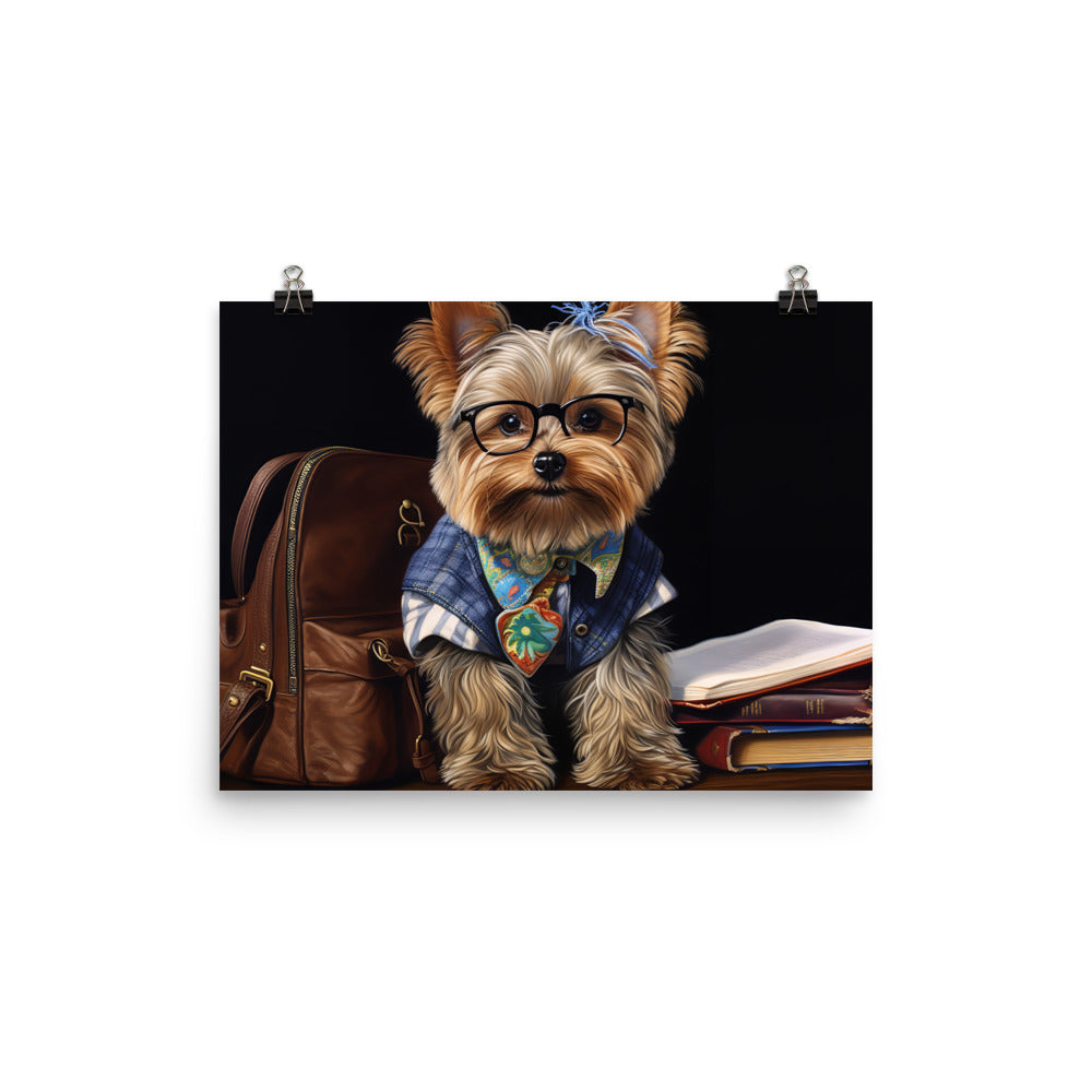 Yorkshire Terrier Student Photo paper poster - PosterfyAI.com
