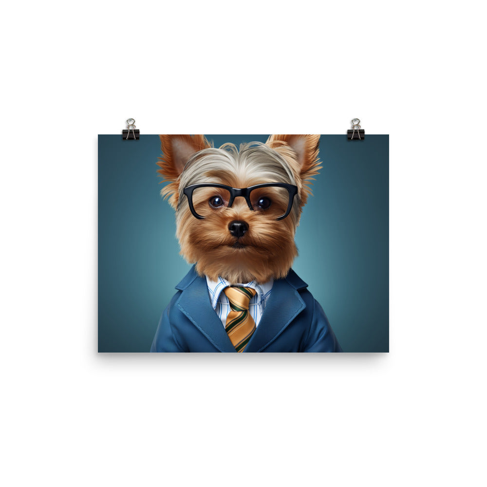 Yorkshire Terrier Sales Consultant Photo paper poster - PosterfyAI.com