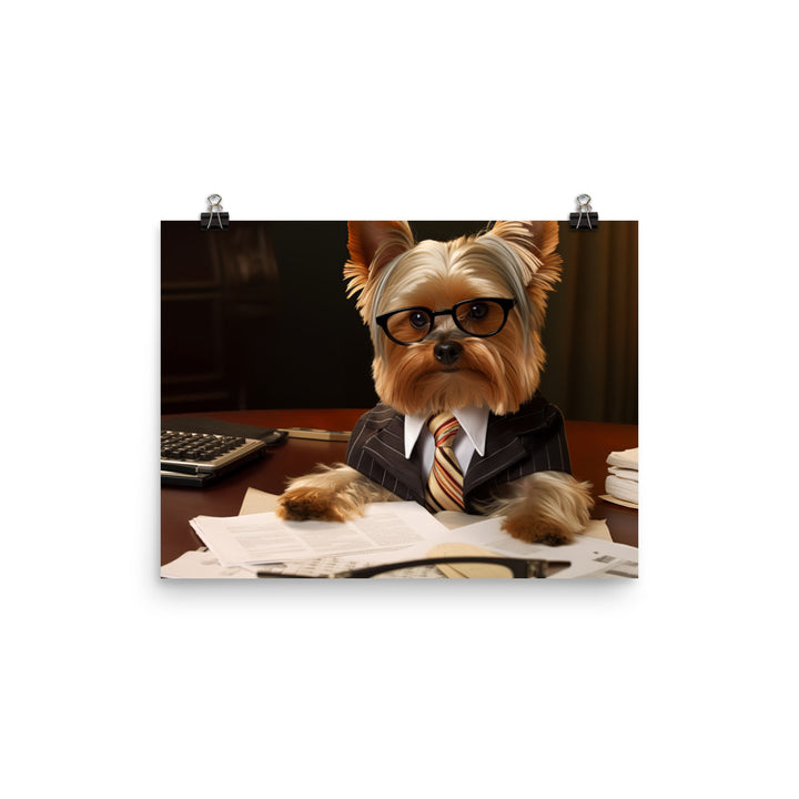 Yorkshire Terrier Sales Consultant Photo paper poster - PosterfyAI.com