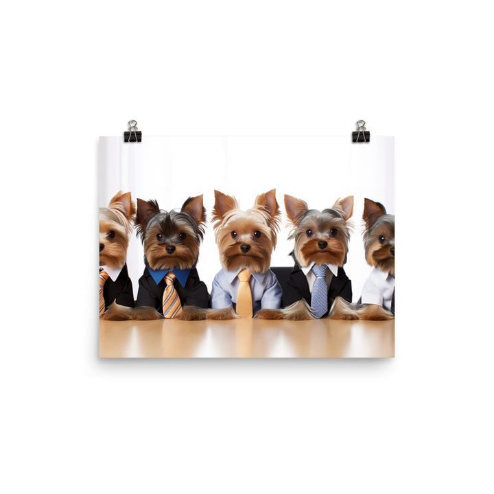 Yorkshire Terrier Sales Consultant Photo paper poster - PosterfyAI.com