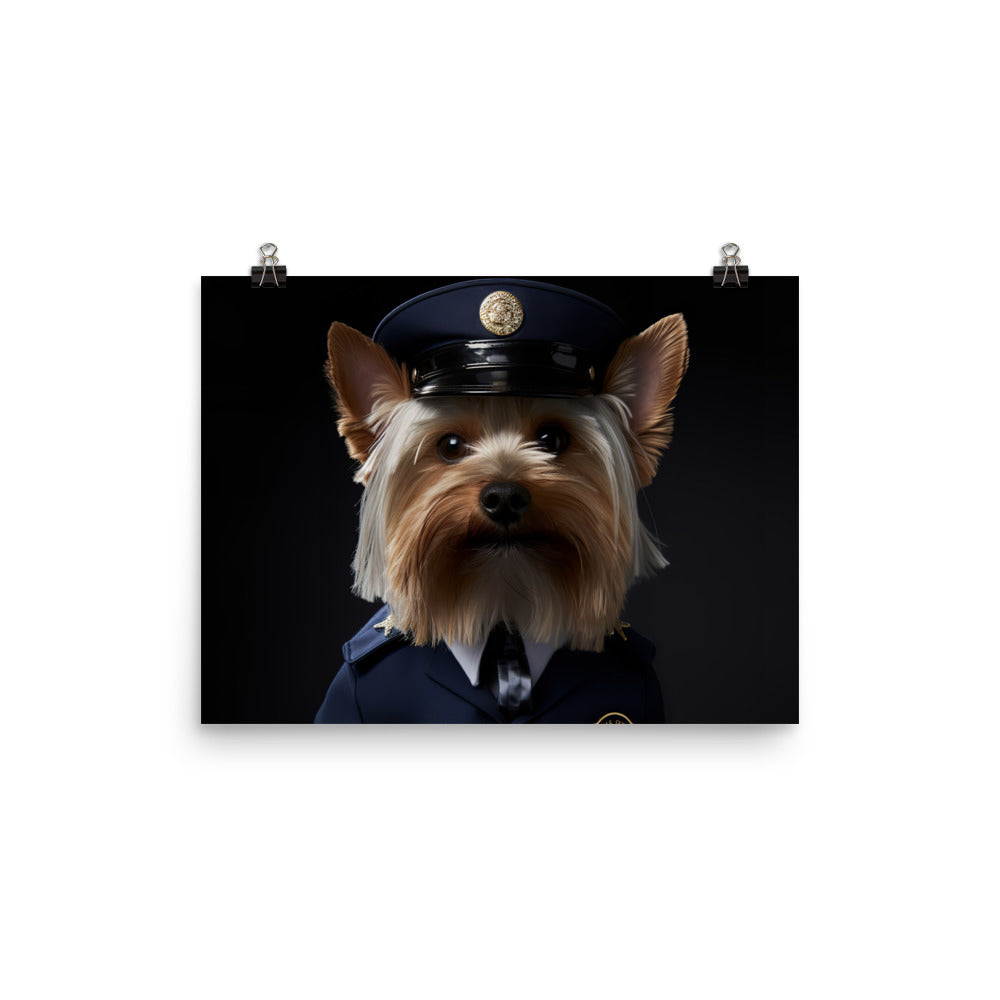 Yorkshire Terrier Prison Officer Photo paper poster - PosterfyAI.com