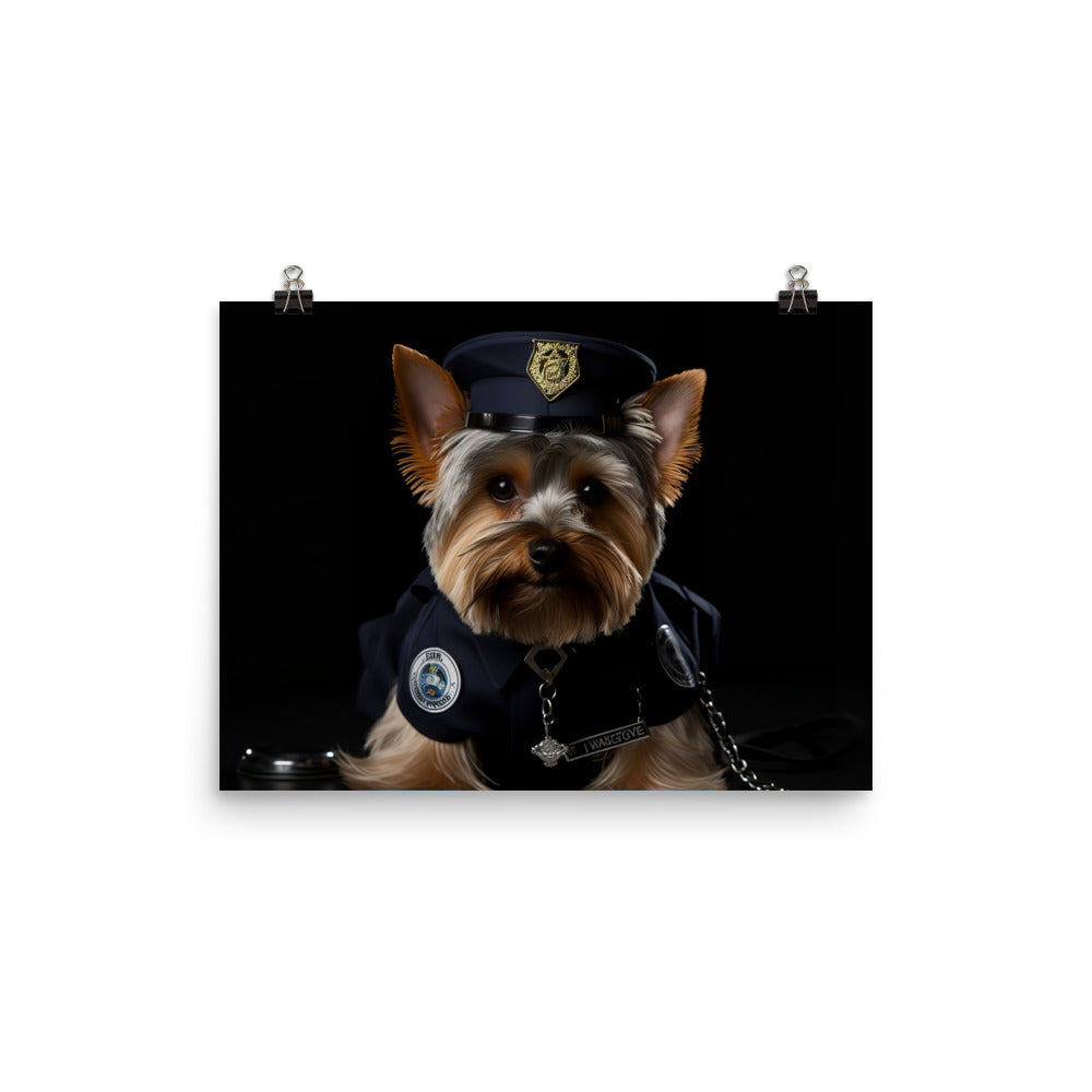 Yorkshire Terrier Prison Officer Photo paper poster - PosterfyAI.com