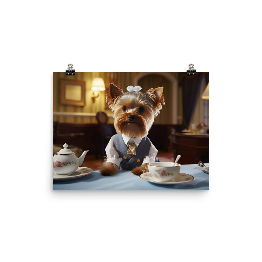 Yorkshire Terrier Hotel Staff Photo paper poster - PosterfyAI.com