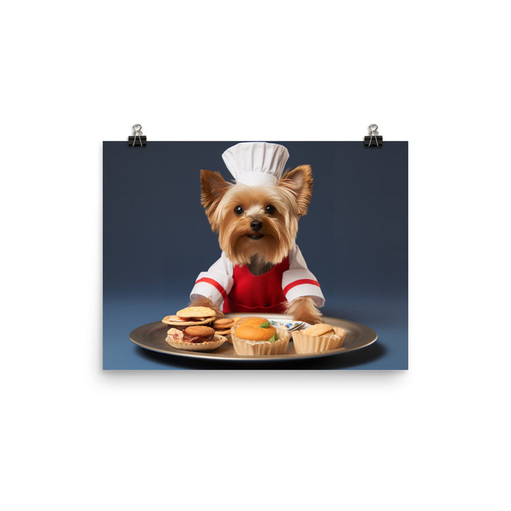 Yorkshire Terrier Fast Food Crew Photo paper poster - PosterfyAI.com