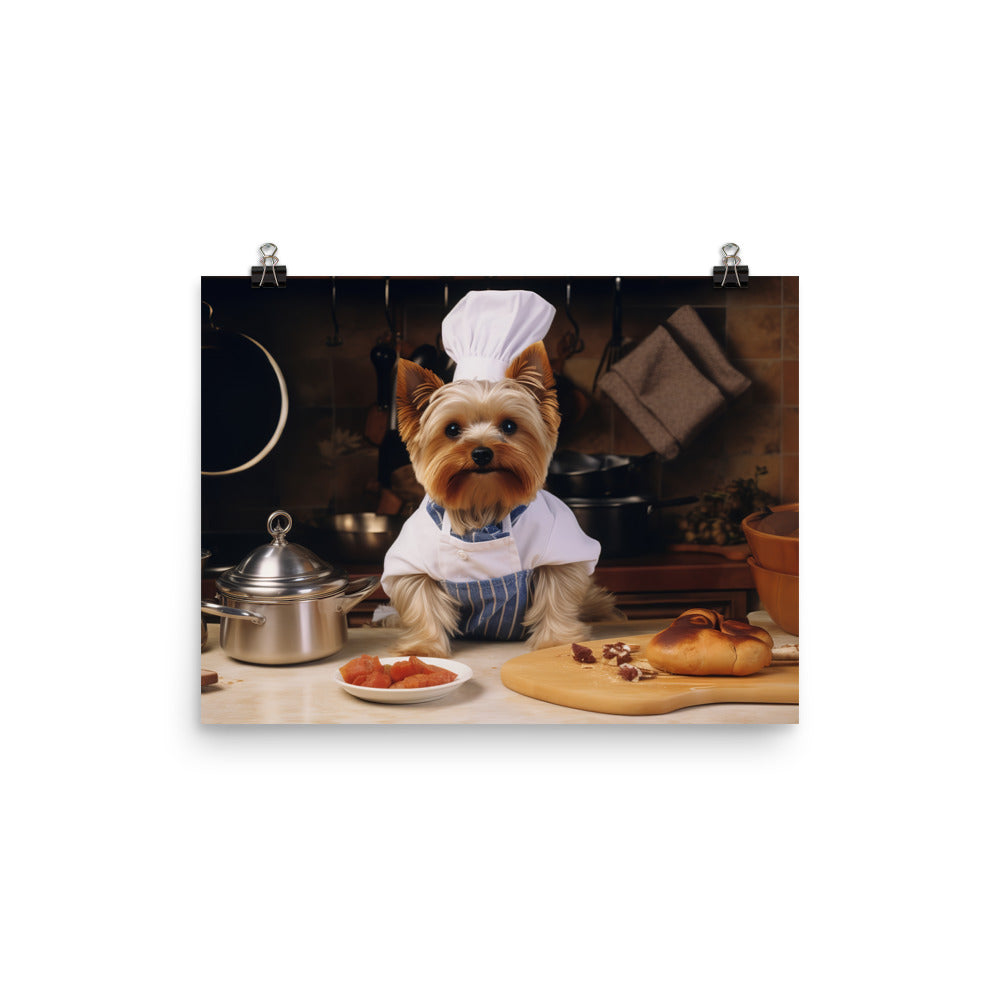 Yorkshire Terrier Chef Photo paper poster - PosterfyAI.com