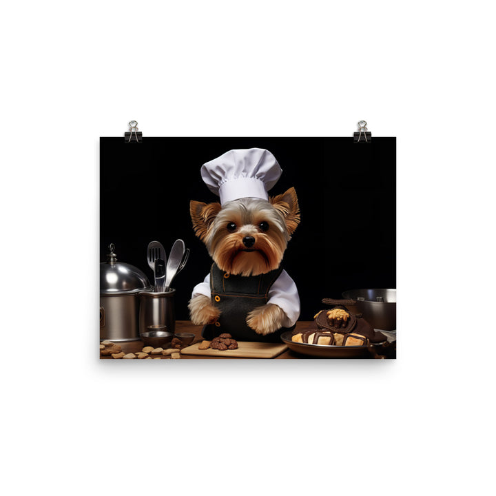 Yorkshire Terrier Chef Photo paper poster - PosterfyAI.com