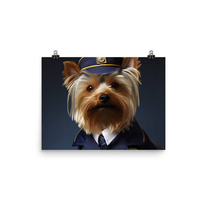 Yorkshire Terrier Cabin Crew Photo paper poster - PosterfyAI.com