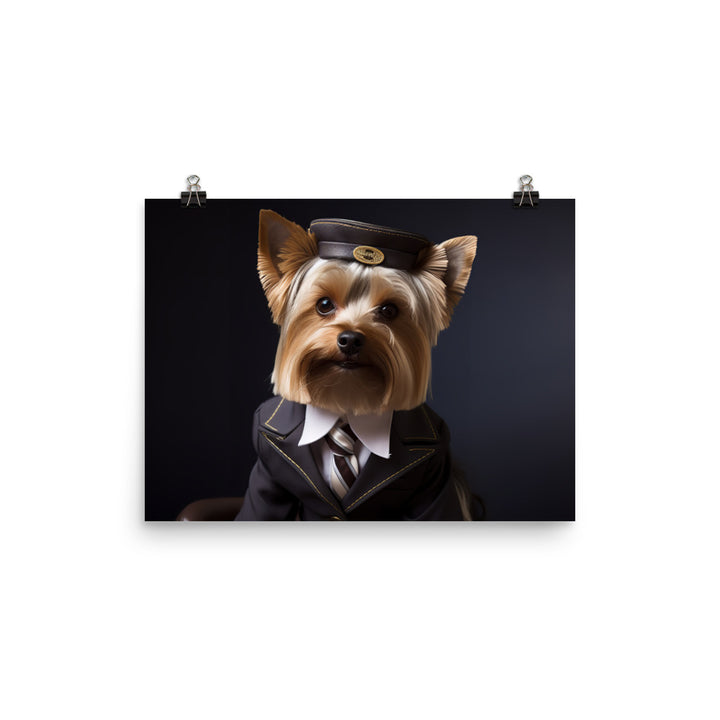 Yorkshire Terrier Cabin Crew Photo paper poster - PosterfyAI.com