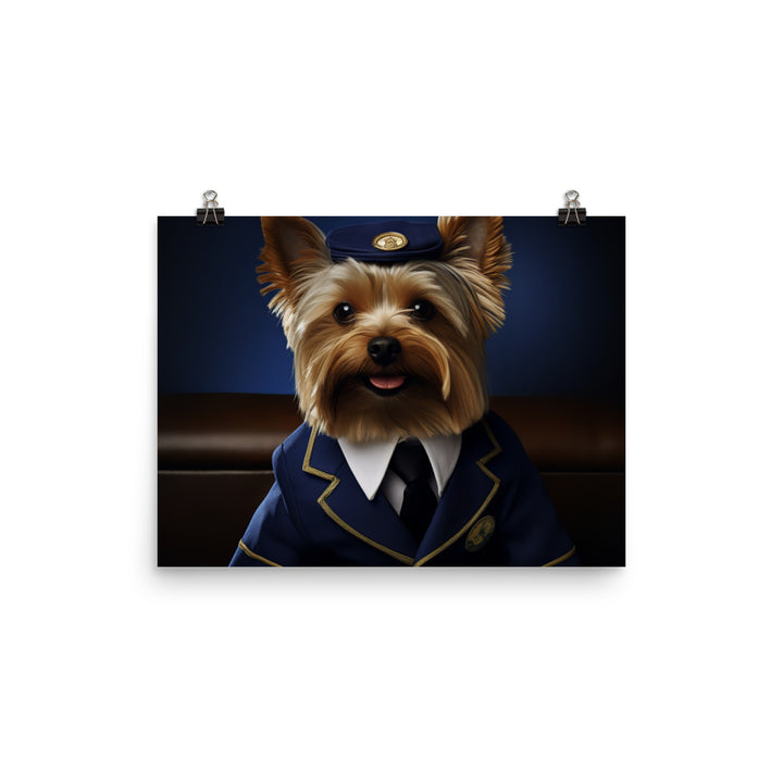 Yorkshire Terrier Cabin Crew Photo paper poster - PosterfyAI.com