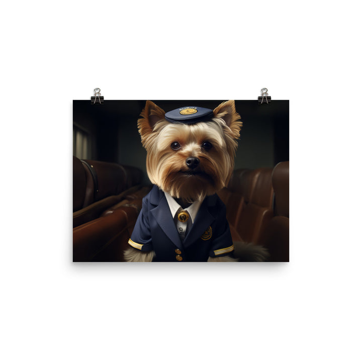 Yorkshire Terrier Cabin Crew Photo paper poster - PosterfyAI.com