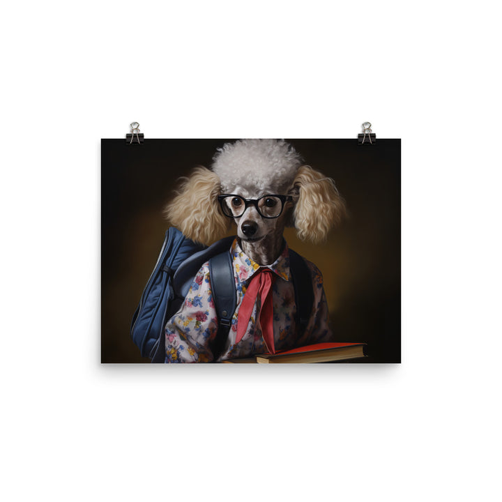 Poodle Student Photo paper poster - PosterfyAI.com