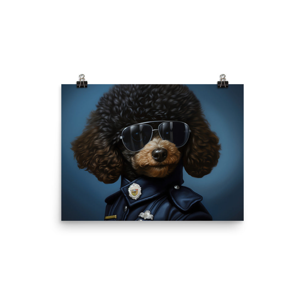Poodle Security Officer Photo paper poster - PosterfyAI.com