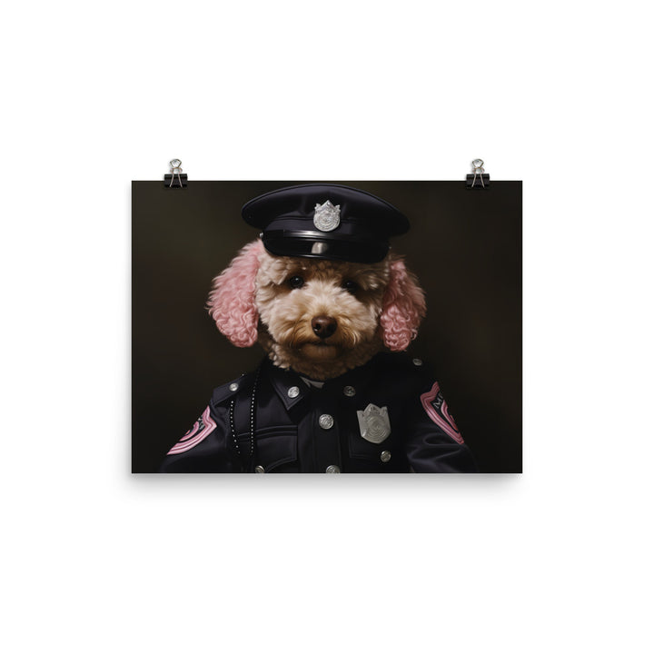 Poodle Security Officer Photo paper poster - PosterfyAI.com