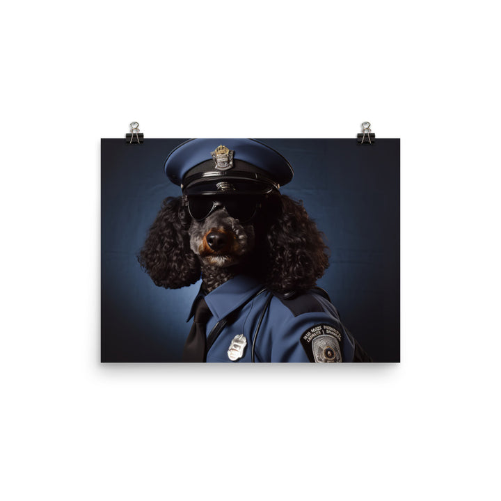 Poodle Security Officer Photo paper poster - PosterfyAI.com