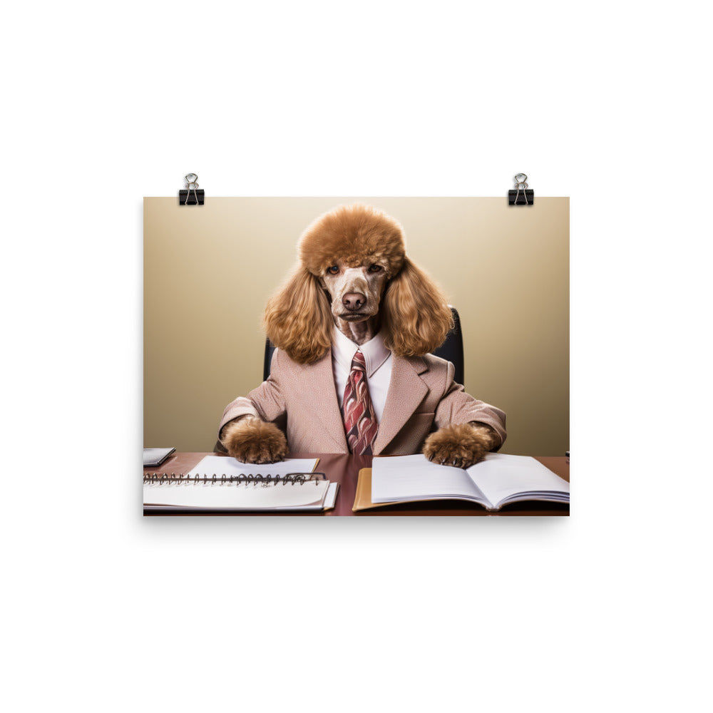 Poodle Sales Consultant Photo paper poster - PosterfyAI.com